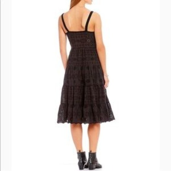 Chelsea & Violet Black Eyelet Lace Sundress - Picture 2 of 5